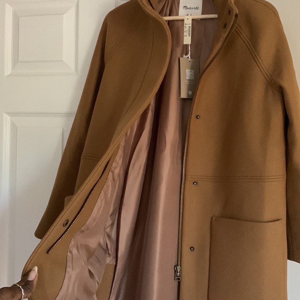 Madewell Wool Cashmere… Blend Camel coat size - Picture 3 of 15